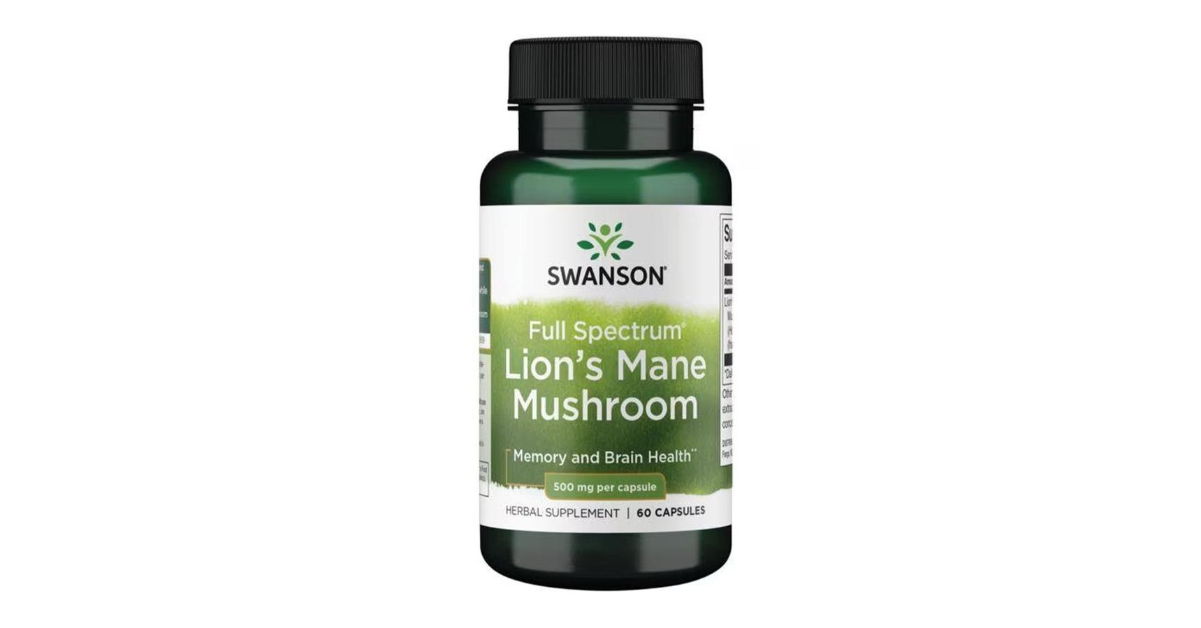 Swanson Swanson Lion's Mane Mushroom 500 mg - 60 Capsules - Greenpatika ...