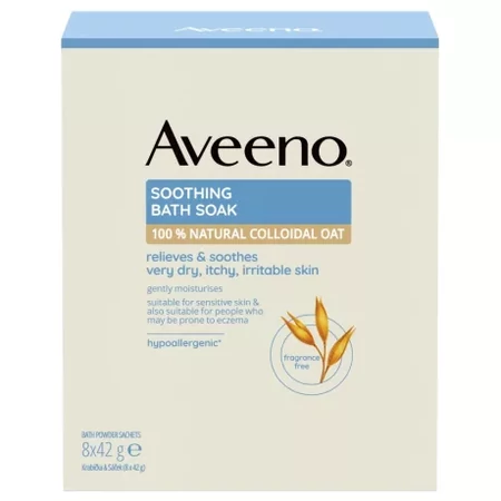 Aveeno Dermexa nyugtató zabpehelyfürdő száraz és érzékeny bőrre (8x42g)