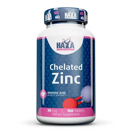 Haya Labs Chelated Zinc 30 mg - 100 Tablets