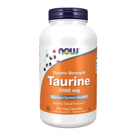 Now Taurine 1000 mg Double Strength - 250 Veg Capsules