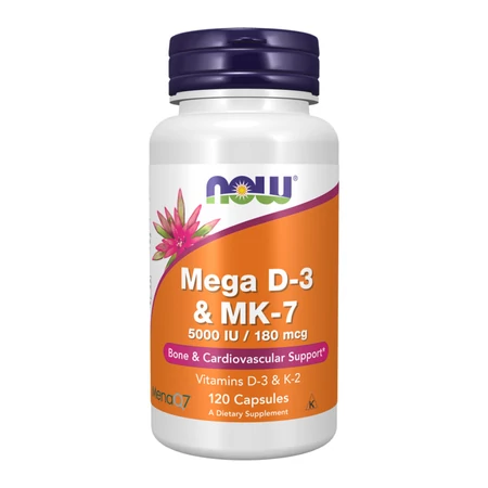 Now Mega D-3 & MK-7 - 120 Veg Capsules