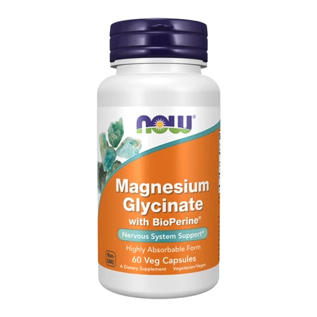 Now Magnesium Glycinate with BioPerine® - 60 Veg Capsules