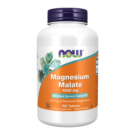 Now Magnesium Malate 1000 mg - 180 Tablets