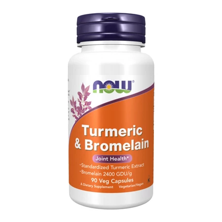 Now Turmeric & Bromelain - 90 Veg Capsules