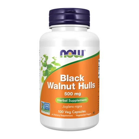 Now Black Walnut Hulls 500 mg - 100 Veg Capsules