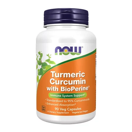 Now Turmeric Curcumin + BioPerine - 90 Veg Capsules