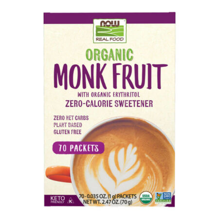 Now Monk Fruit, Organic - 70 Packets