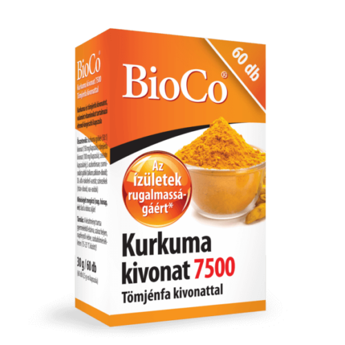 BioCo Kurkuma kivonat 7500 Tömjénfa kivonattal 60 db kapszula