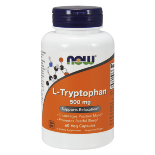 Now L-Tryptophan 500 mg - 60 Veg Capsules