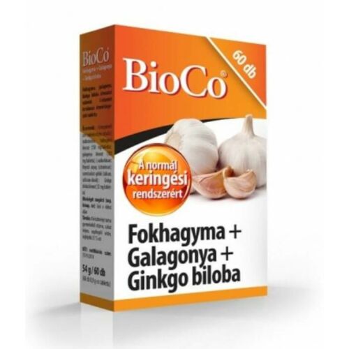 BioCo Fokhagyma + Galagonya + Ginkgo Biloba 60 db tabletta