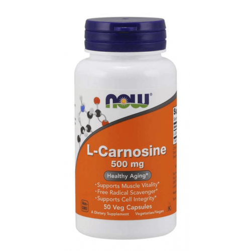 Now L-Carnosine 500 mg 50 Veg Capsules