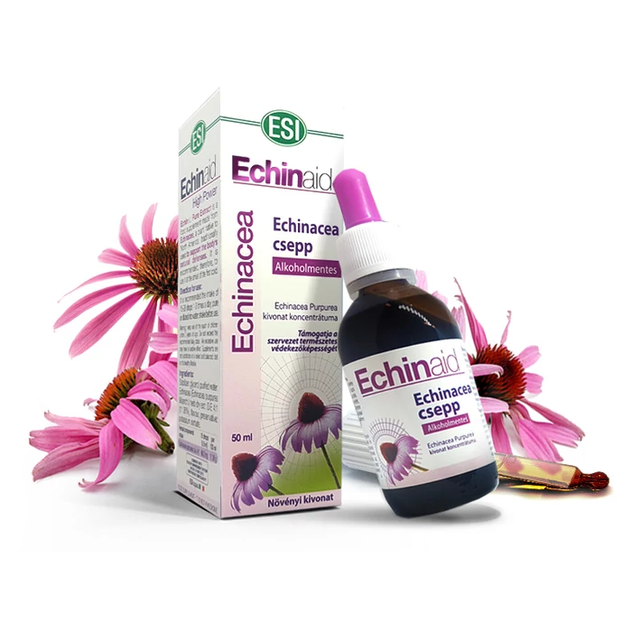 Natur Tanya ESI Alkoholmentes Echinacea csepp - Immunvédő, külső, belső gyulladások, felső légúti, húgyuti fertőzések.