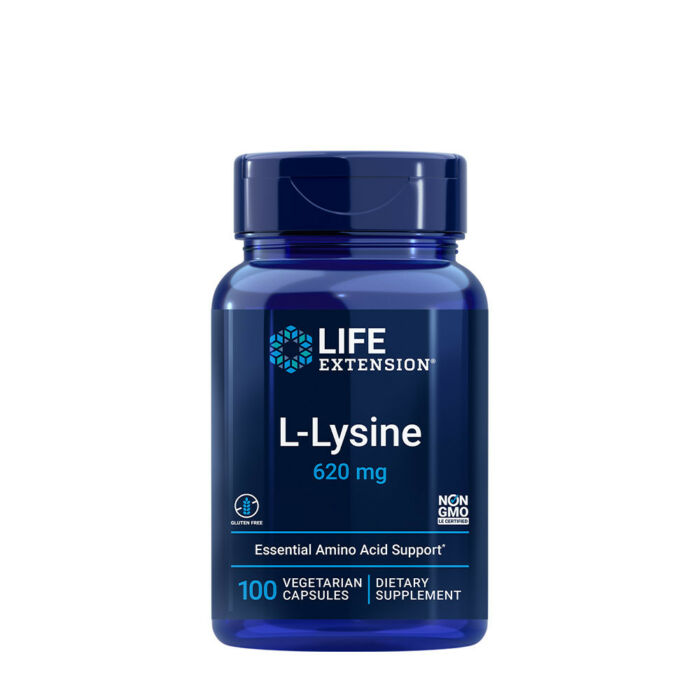 Life Extension L-Lysine Lizin 620 mg (100 Veg Capsules) 