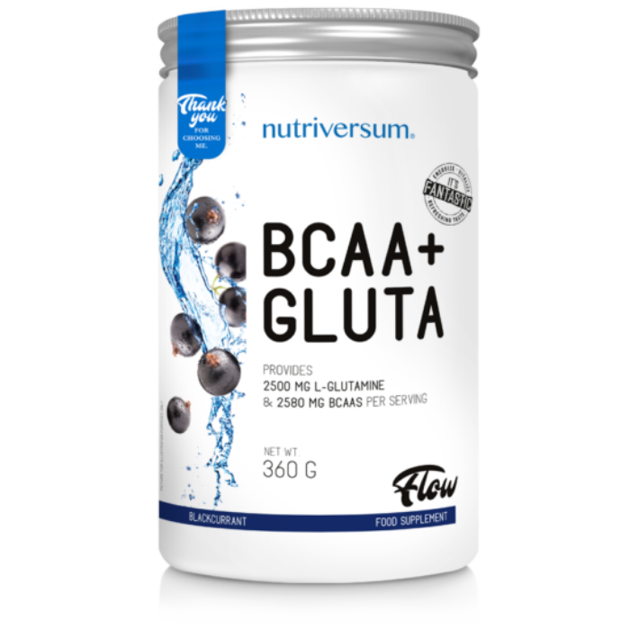 Nutriversum BCAA+GLUTA - FLOW -  feketeribizli 