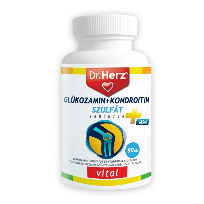 Dr. Herz Glükozamin+Kondroitin+Szulfát+MSM 90db tabletta speciális gyógyászati célra szánt tápszer