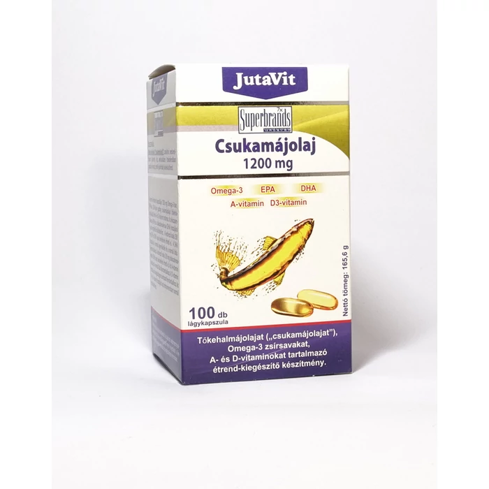 JutaVit Csukamájolaj 1200 mg, 100db
