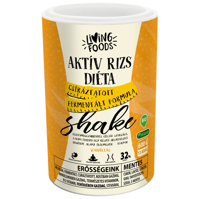 Living Foods Aktív Rizs Diéta Shake vaníliás 600 g