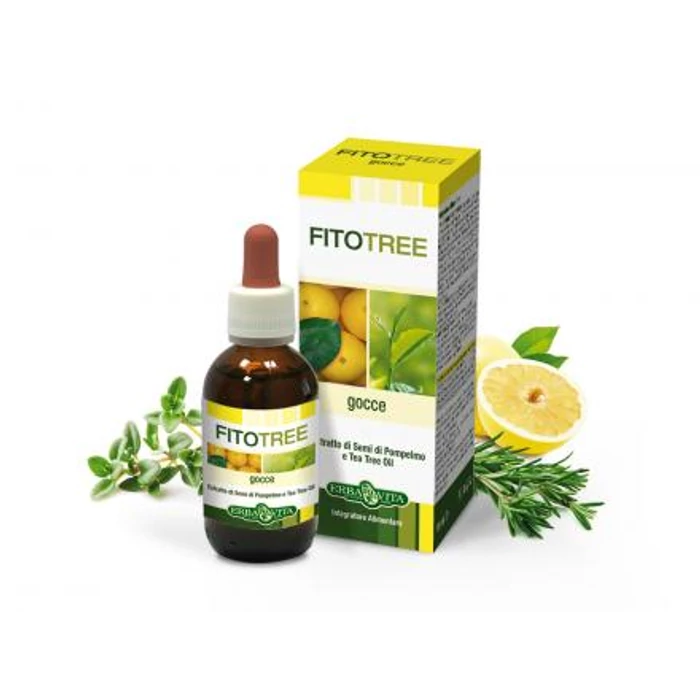 Natur Tanya ErbaVita FitoTree Baktériumölő, fertőtlenítő grapefruit, teafa, rozmaring és kakukkfű olaj - Külsőleg/Belsőleg! 10 ml