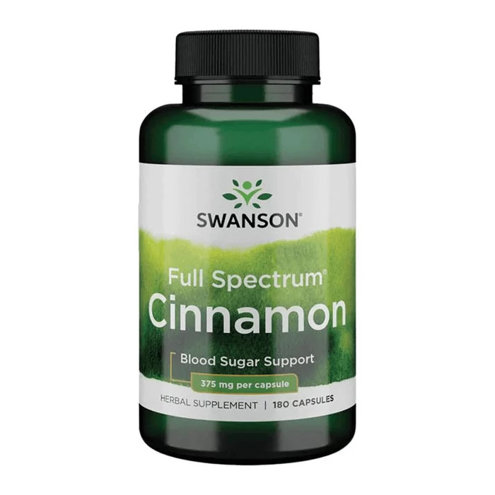 Swanson Cinnamon 375 mg - 180 Capsules
