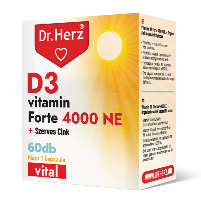 Dr. Herz D3-vitamin 4000 NE+Szerves Cink