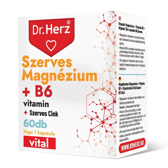 Dr. Herz Szerves Magnézium+B6+Szerves Cink