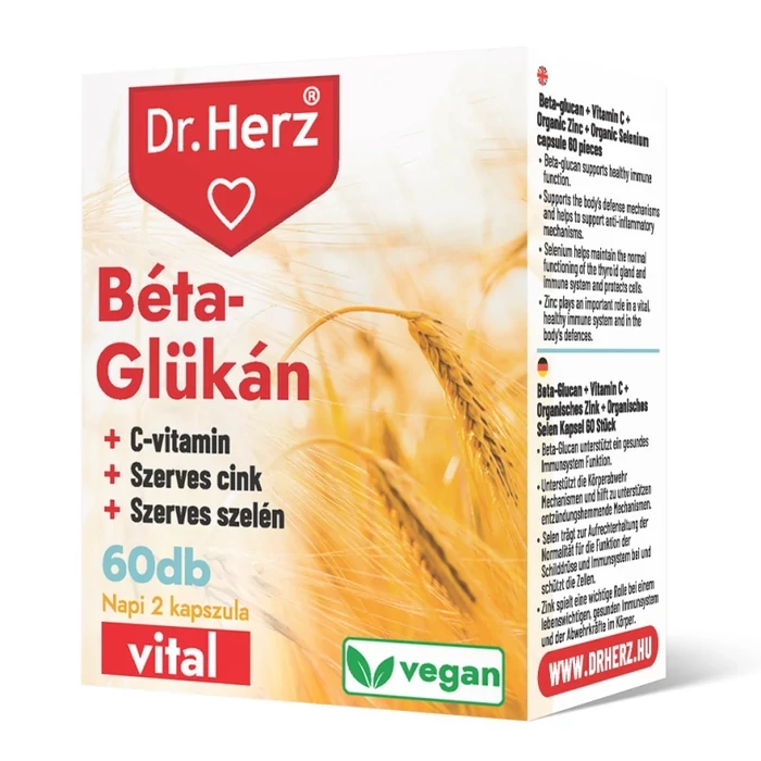 Dr. Herz Béta-Glükán+Szerves Cink,Szelén+C-vitamin