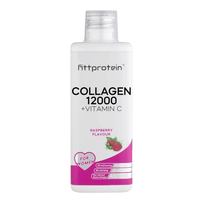 Fittprotein Collagen 12000mg + C-vitamin málna ízű ital