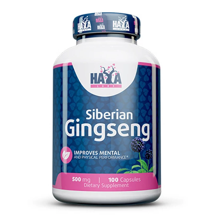 Haya Labs Siberian Ginseng 500 mg - 100 Capsules