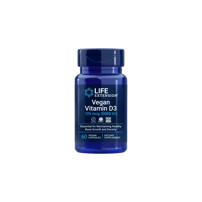 Life Extension Vegan Vitamin D3 125 mcg (5000 IU) (60 Vegán kapszula)
