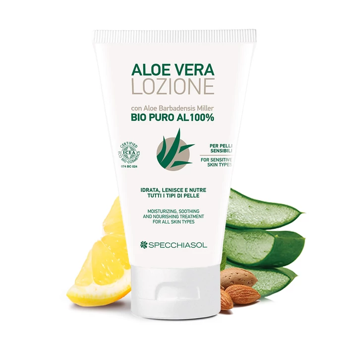 Natur Tanya S. ECOBIO minősítésű 100%-os Aloe vera FESZESÍTŐ TESTÁPOLÓ Shea vaj, mandulaolaj, hialuronsav, édesgyökér glicirretinsav, citromhéj olaj és természetes E-vitamin
