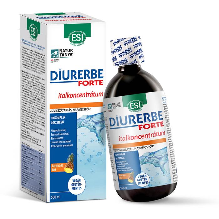 Natur Tanya ESI Diurerbe Forte italkoncentrátum, Ananász íz – Vízvisszatartás és cellulit ellen. 500ml