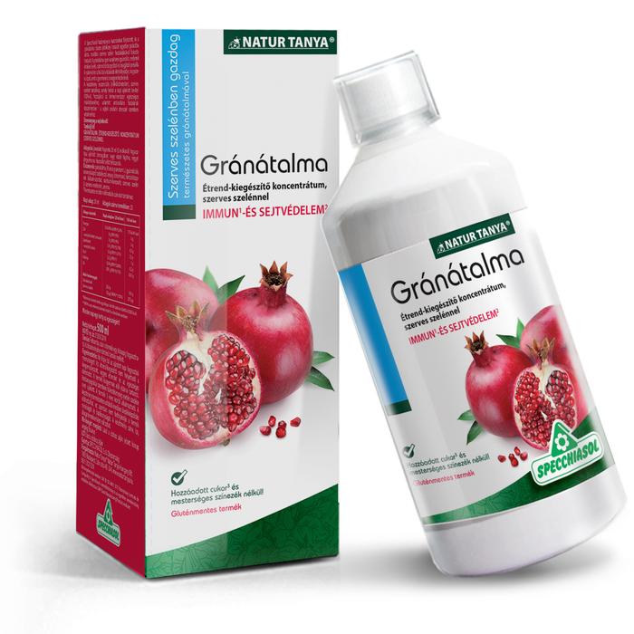 Natur Tanya Specchiasol 100%-os gránátalma italkoncentrátum, szerves szelénnel
