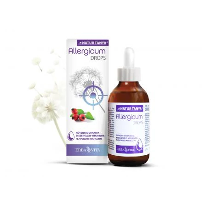 Natur Tanya ErbaVita Allergicum DROPS, allergia elleni csepp - Állati szőr, penész, atkák, pollen, házi por ellen.