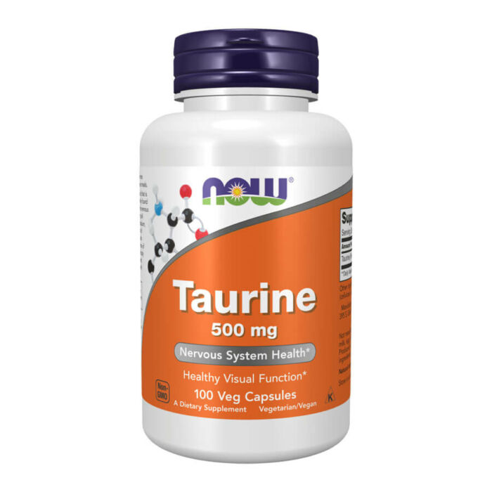 Now Taurine 500 mg - 100 Veg Capsules