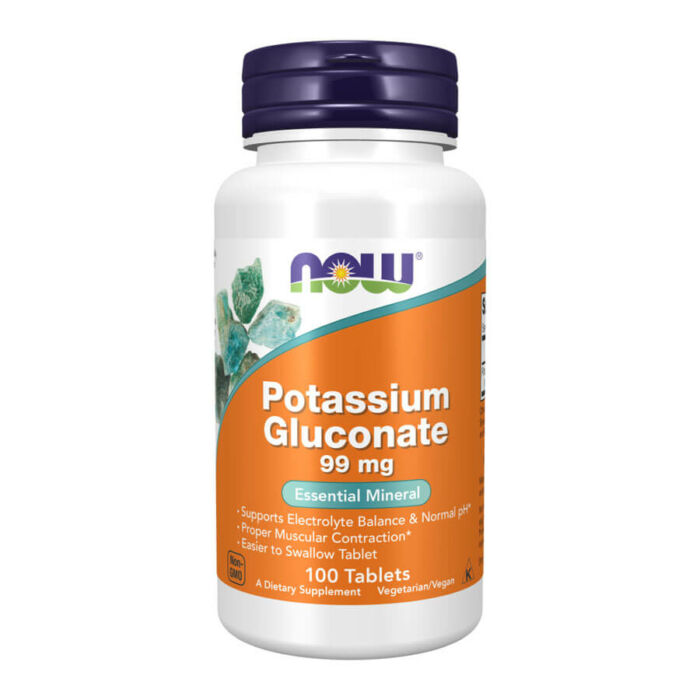 Now Potassium Gluconate 99 mg - 100 Tablets