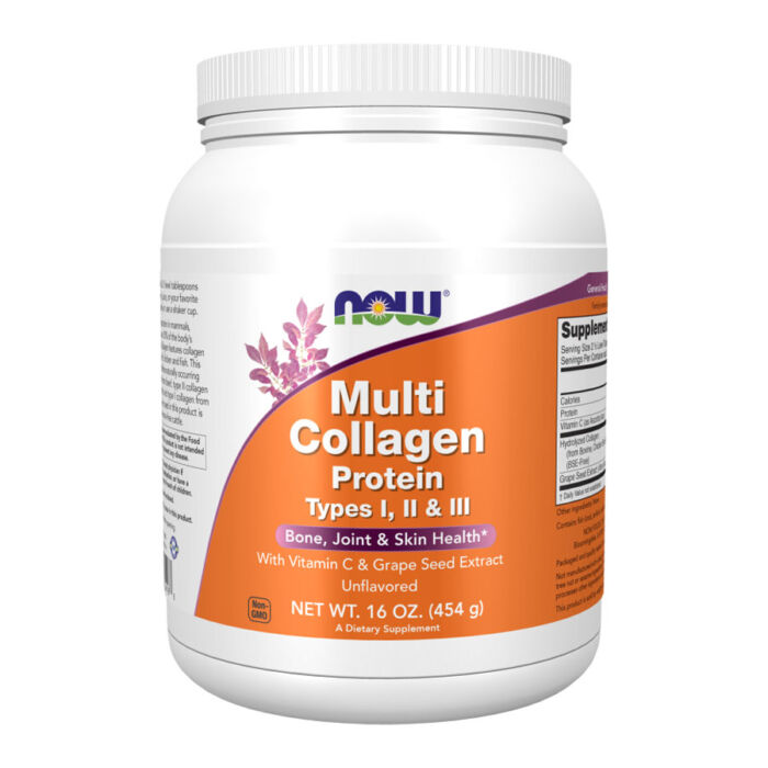 Now Multi Collagen Protein Types I, II & III Powder 454 g
