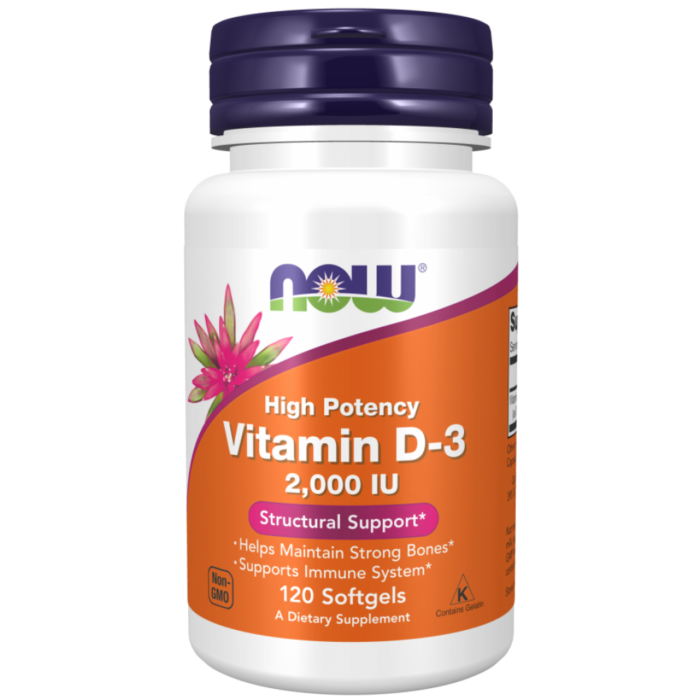 now Vitamin D 1000 IU Vegetarian, Dry (120 Veg Capsules) D-Vitamin