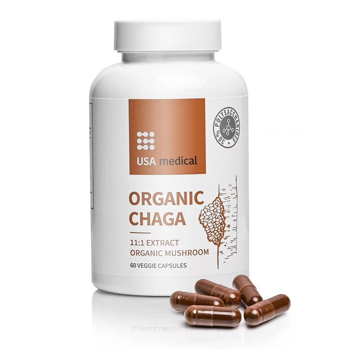 USA medical organic chaga gomba kivonat kapszula 60 db