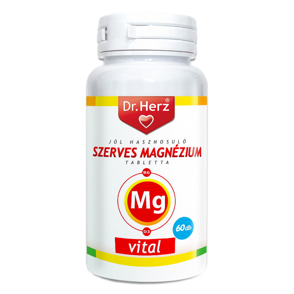 Dr. Herz Szerves Magnézium + B6 + D3 60 db tabletta