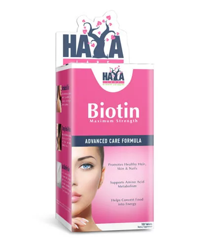 Haya Labs – Biotin Maximum Strength 10 000 mcg (100 Tabs)