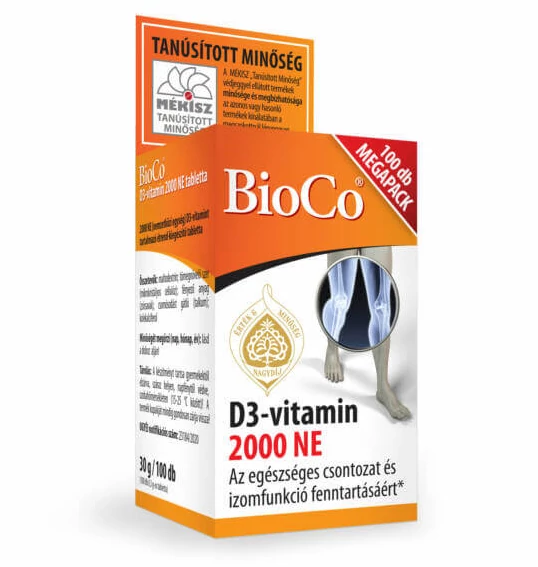 BioCo D3-vitamin 2000 NE Megapack 100 db