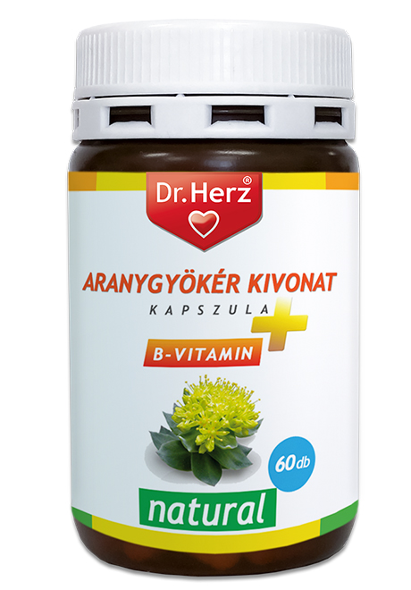 Dr. Herz Aranygyökér + B vitamin kapszula 60 db Rhodiola Rosea