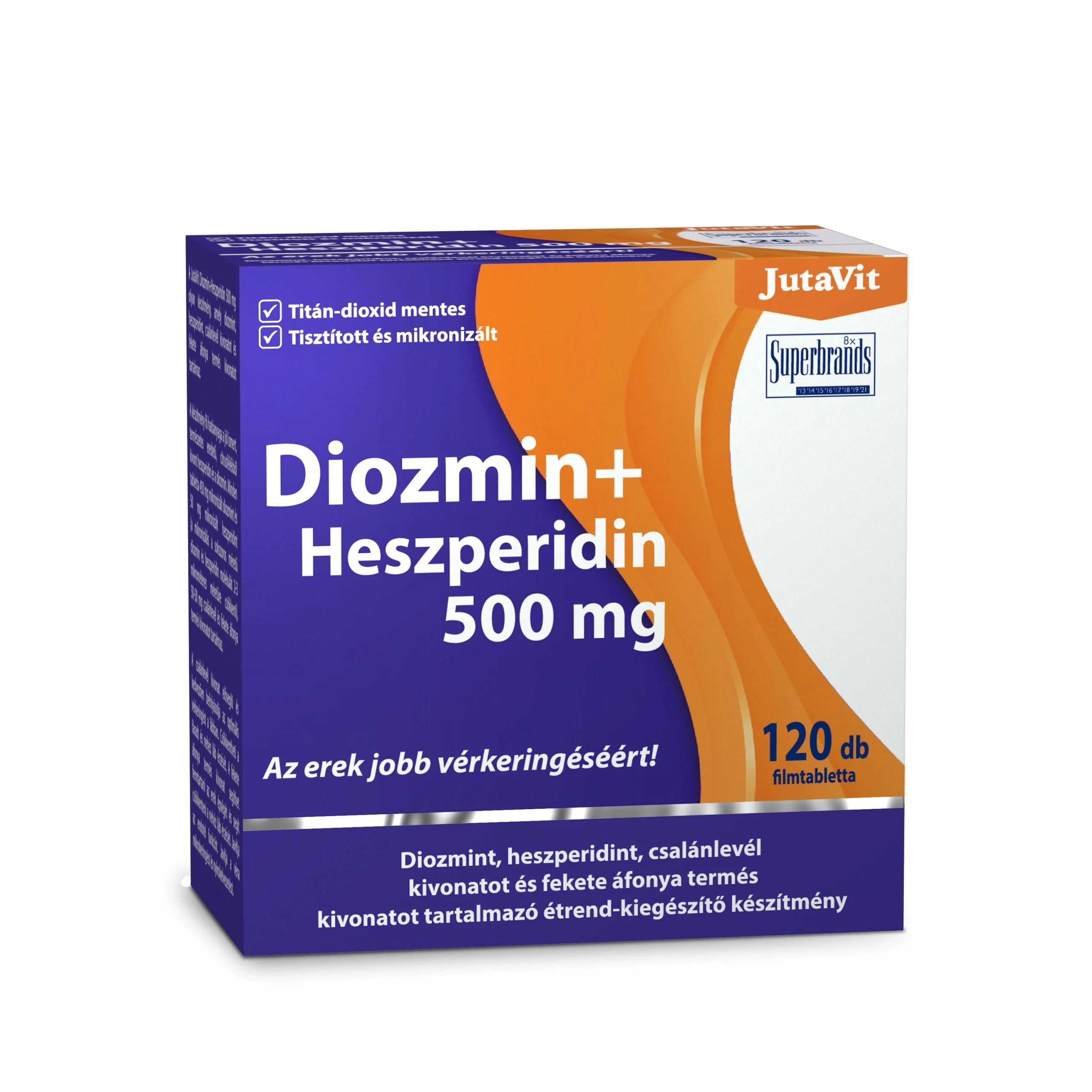 JutaVit Diozmin+Heszperidin 500mg, filmtabletta 120db