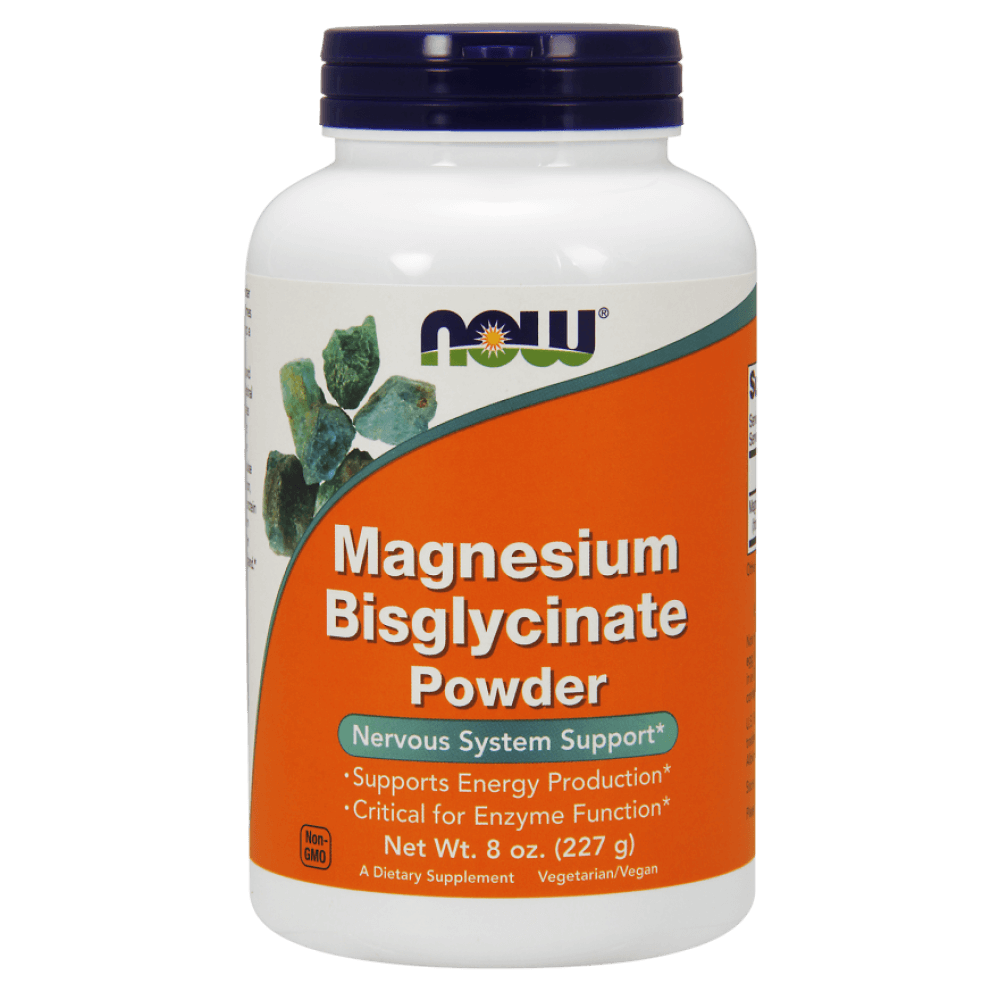 Now Magnesium Bisglycinate Powder 8 oz. 227g  Magnézium-biszglicinát