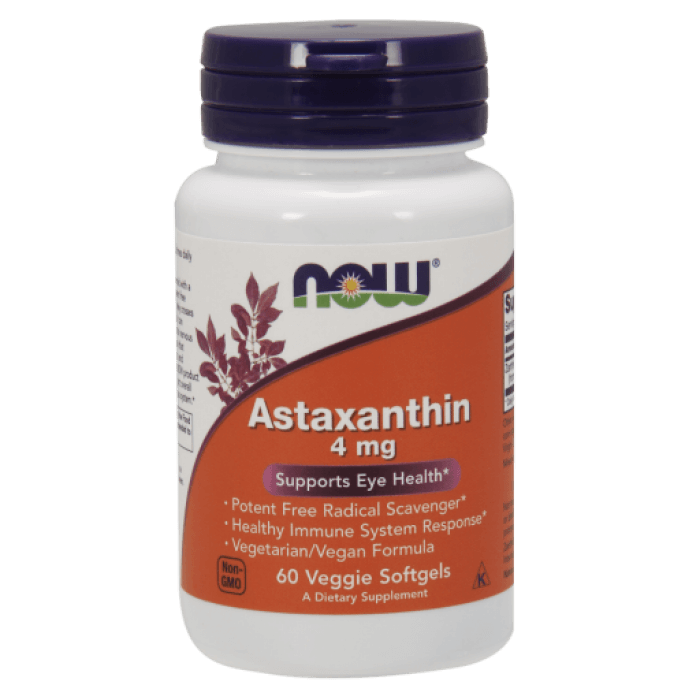 NOW Astaxanthin 4 mg - 60 Veggie Softgels
