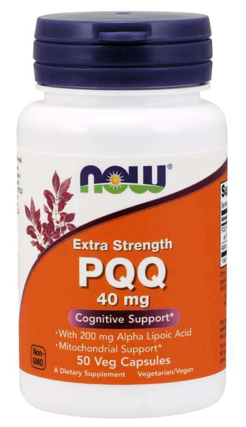 NOW PQQ, Extra Strength 40 mg 50 Veg Capsules