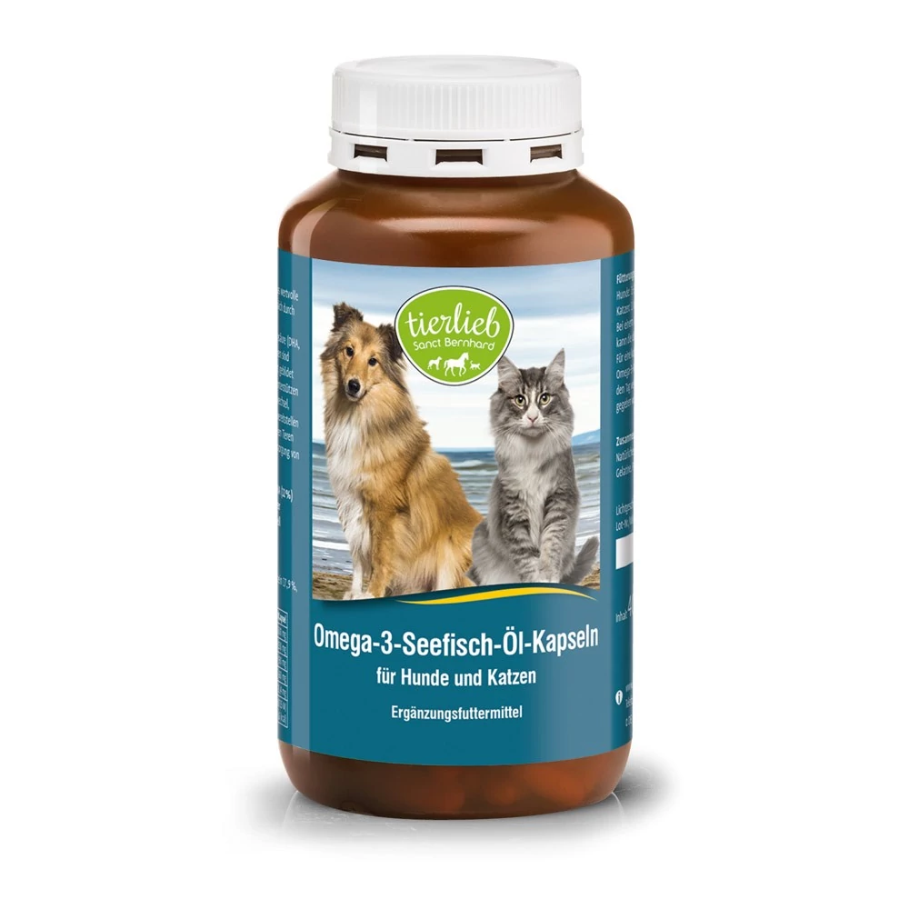 Sanct Bernhard Tierlieb Omega-3 halolaj kapszula kutyáknak, macskáknak 400 db