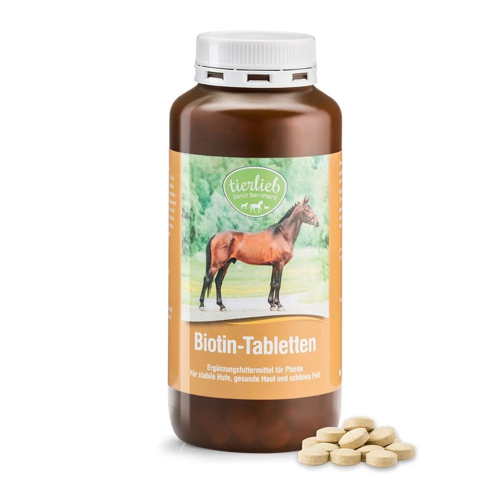 Tierlieb Biotin takarmány-kiegészítő tabletta lovaknak S.Bernhard 500 db