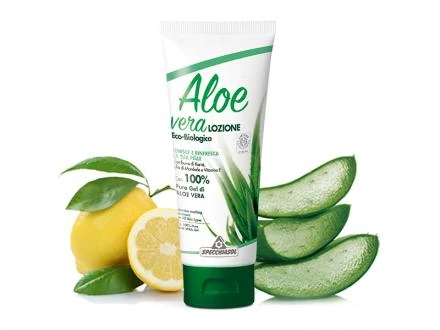 Natur Tanya Specchiasol Aloe vera feszesítő testápoló - Sheavaj, E-vitamin, mandula és citromolajjal. ECOBIO minősítés 100%-os