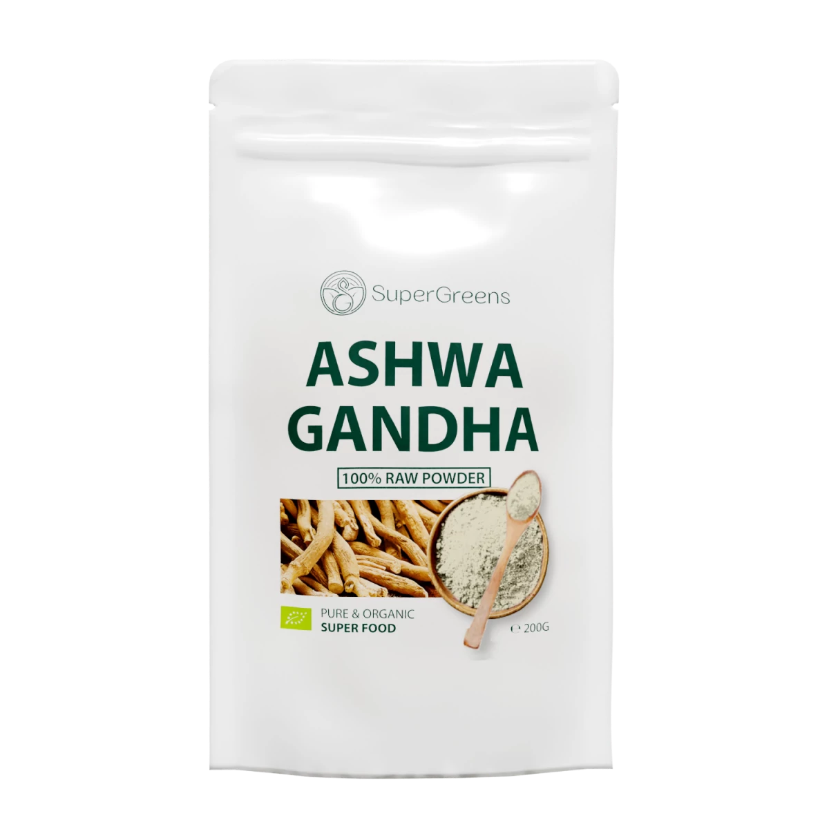 SuperGreens Bio Ashwagandha por 200 g